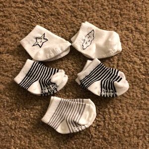 5 Pairs of 0-3M Socks
